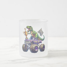 Taza De Cristal Esmerilado Dinosaur
