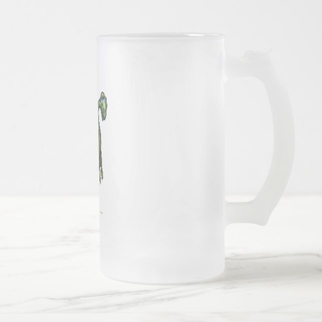 Taza De Cristal Esmerilado Dinosaurio (Derecha)