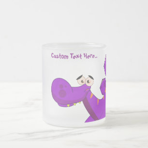 Taza De Cristal Esmerilado Dinosaurios