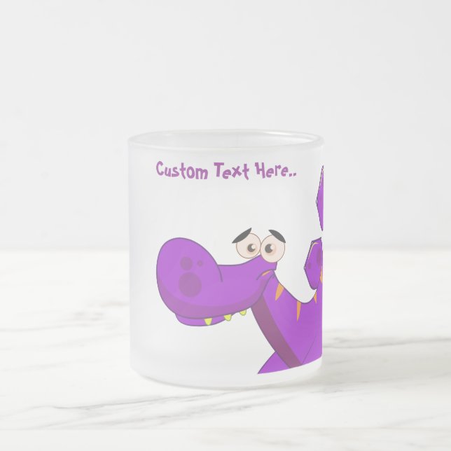 Taza De Cristal Esmerilado Dinosaurios (Centro)