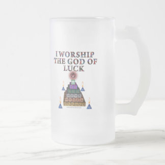 Taza De Cristal Esmerilado Dios de la suerte