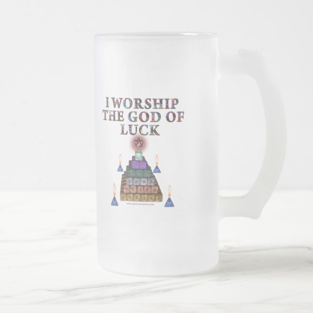 Taza De Cristal Esmerilado Dios de la suerte (Derecha)