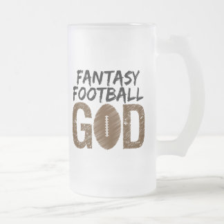 Taza De Cristal Esmerilado dios del fútbol de la fantasía