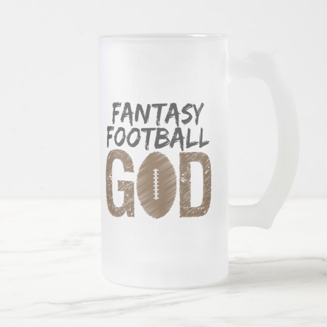 Taza De Cristal Esmerilado dios del fútbol de la fantasía (Derecha)