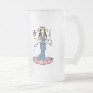 Taza De Cristal Esmerilado Diosa del jardín