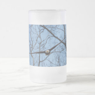 Taza De Cristal Esmerilado Directamente Sobre La Mugre De Escarcha De Águila