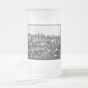 Taza De Cristal Esmerilado Discurso de Gettysburg de Abe Lincoln: Fin de la G