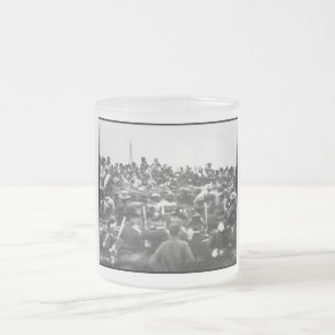 Taza De Cristal Esmerilado Discurso de Gettysburg de Abe Lincoln: Fin de la G