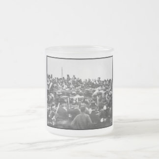 Taza De Cristal Esmerilado Discurso de Gettysburg de Abe Lincoln: Fin de la G