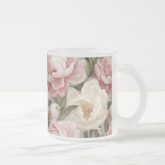 Taza De Cristal Esmerilado Diseñador de personas blancas rosadas de gran tama (Derecha)