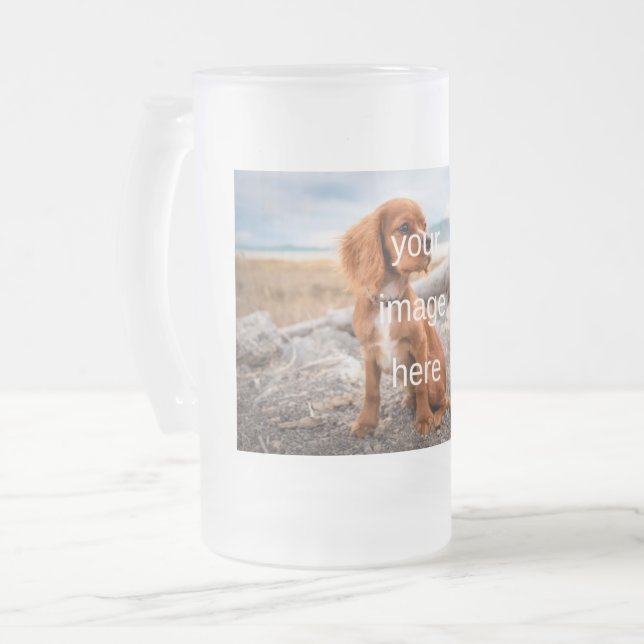 TAZA DE CRISTAL ESMERILADO DISEÑAR EL PROPIO (Anverso izquierdo)