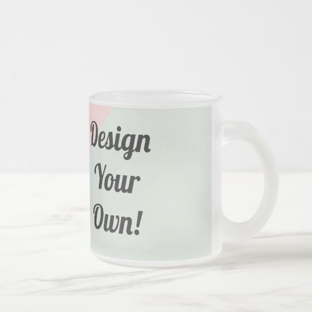 Taza De Cristal Esmerilado Diseñe su regalo de encargo personalizado (Derecha)