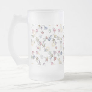 Taza De Cristal Esmerilado Diseño abstracto