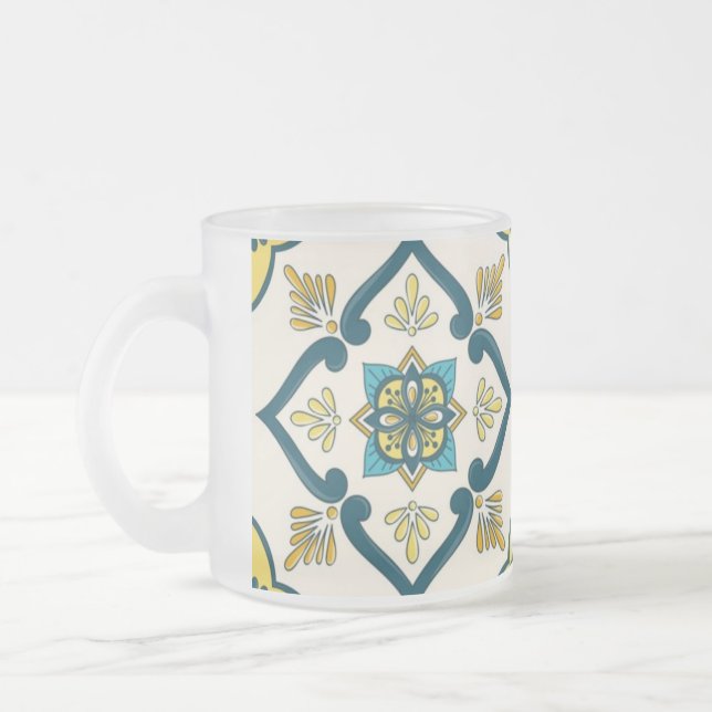 TAZA DE CRISTAL ESMERILADO DISEÑO CERAMIC MUG (Izquierda)