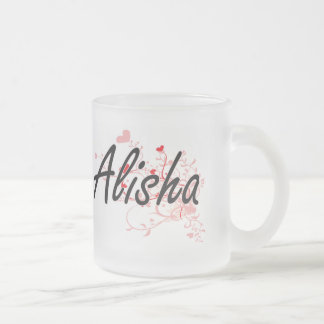Taza De Cristal Esmerilado Diseño conocido artístico de Alisha con los