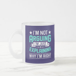Taza De Cristal Esmerilado Diseño de cita divertida sarcástica