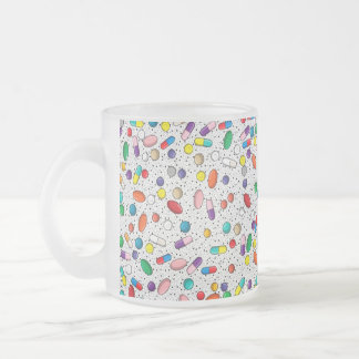 Taza De Cristal Esmerilado Diseño de la píldora de Médica de la farmacia de m