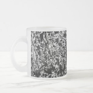 Taza De Cristal Esmerilado Diseño de Manhattan
