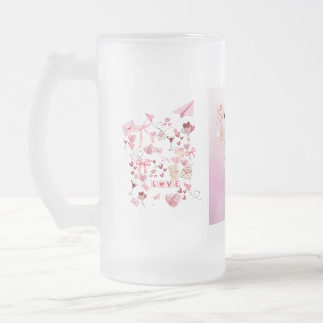 Taza De Cristal Esmerilado diseño de mugre (Izquierda)