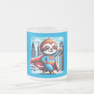 Taza De Cristal Esmerilado Diseño de paisajes urbanos del Héroe del Arte Pixe