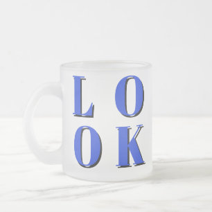 Taza De Cristal Esmerilado diseño divertido y lindo