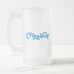 Taza De Cristal Esmerilado Diseño gráfico moderno, creativo y lúdico del Camb