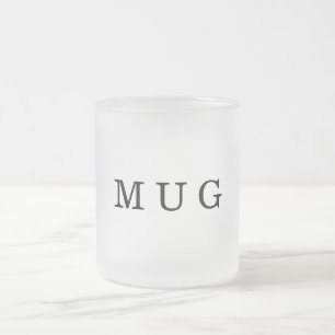Taza De Cristal Esmerilado Diseño Gráfico Moderno Minimalista
