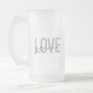 Taza De Cristal Esmerilado Diseño moderno, simple, urbano y fresco de Love Gr