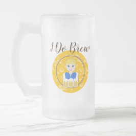 Taza De Cristal Esmerilado Diseño rubio bonito de la cerveza de la porción