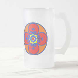 Taza De Cristal Esmerilado Diseño Sicilia-Mediterráneo