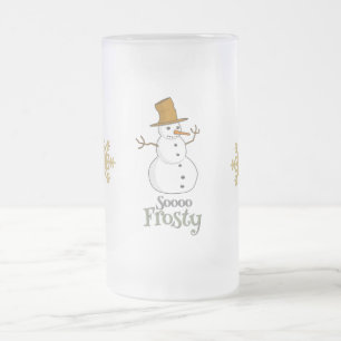 Taza De Cristal Esmerilado Diseño Tan Helado
