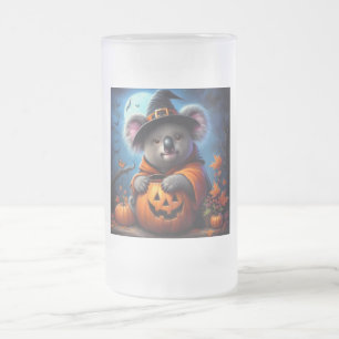 Taza De Cristal Esmerilado Disfraz de Halloween de Koala