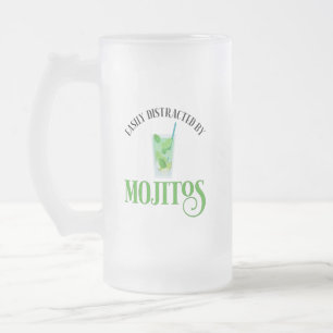 Taza De Cristal Esmerilado Distrado Fácilmente Por Mojitos