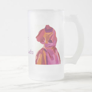 Taza De Cristal Esmerilado Diva Fashionista Otumn Reds Mug
