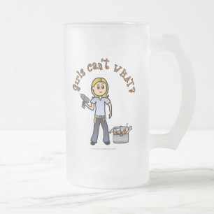 Taza De Cristal Esmerilado Diva rubia hágalo usted mismo