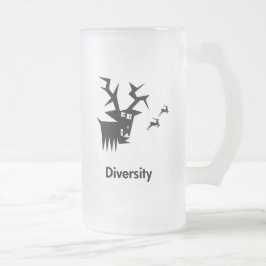 Taza De Cristal Esmerilado Diversidad de venados