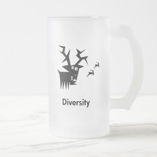 Taza De Cristal Esmerilado Diversidad de venados (Derecha)
