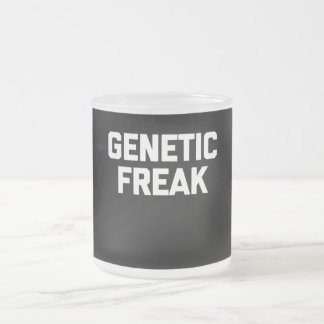 Taza De Cristal Esmerilado Divertido discurso de Freak T-Shirt genético