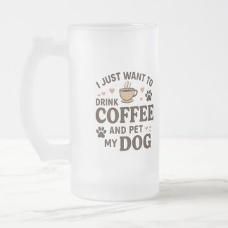 Taza De Cristal Esmerilado Divertido perro amante Perro madre perro papá