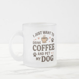 Taza De Cristal Esmerilado Divertido perro amante Perro madre perro papá