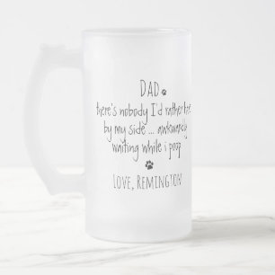 Taza De Cristal Esmerilado Divertido perro papá