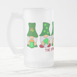 Taza De Cristal Esmerilado Divertido Relajándome con Mis Gnomitos Día de San 