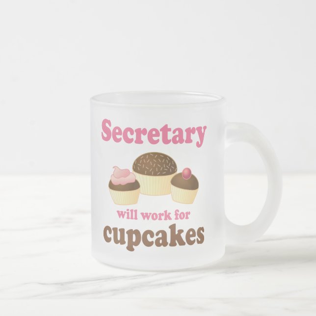 Taza De Cristal Esmerilado Divertido trabajará para la secretaria de las (Derecha)