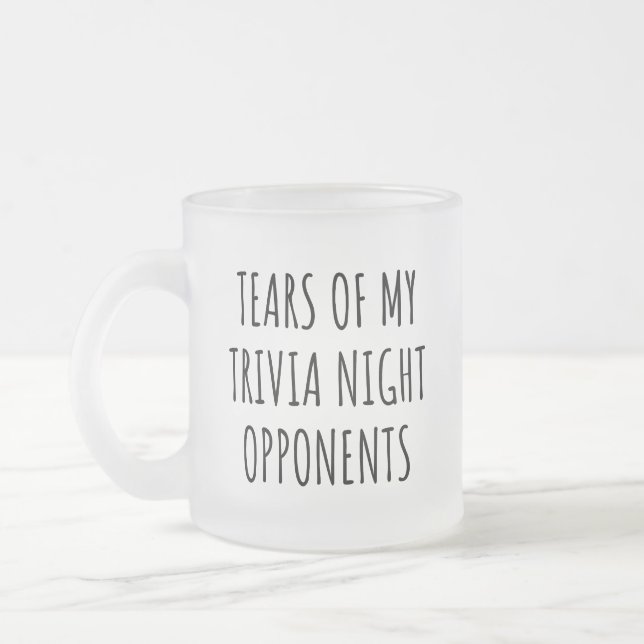 Taza De Cristal Esmerilado Divertidos opositores a Trivia (Izquierda)