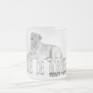 Taza De Cristal Esmerilado Dogue de Bordeaux