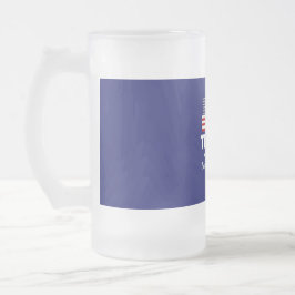 TAZA DE CRISTAL ESMERILADO DONALD TRUMP BEST PRESIDENT EVER 