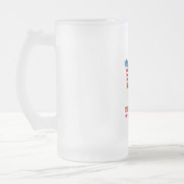 TAZA DE CRISTAL ESMERILADO DONALD TRUMP - CHICA TRUMP (Izquierda)