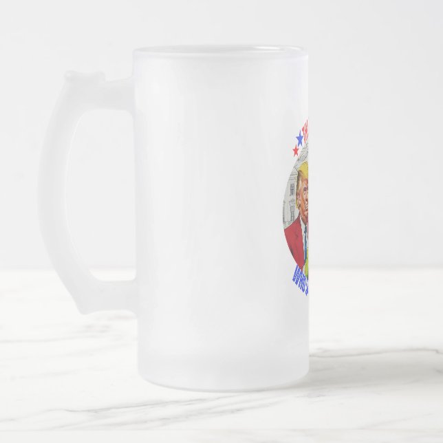 TAZA DE CRISTAL ESMERILADO DONALD TRUMP - EL PRESIDENTE QUE SALVÓ NAVIDADES (Izquierda)