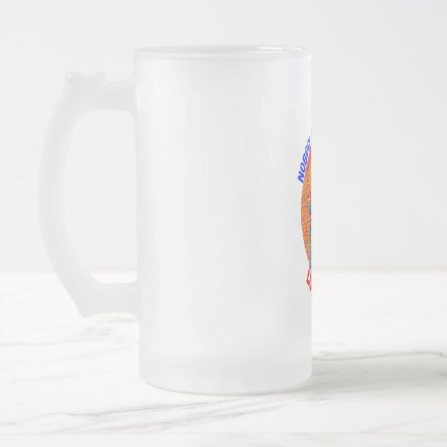 TAZA DE CRISTAL ESMERILADO DONALD TRUMP- NADIE CONSTRUYE PAREDES COMO YO (Izquierda)