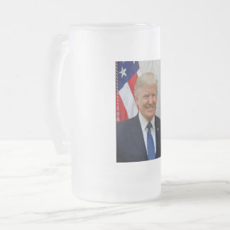 Taza De Cristal Esmerilado Donald Trump Presidente de los Estados Unidos Casa